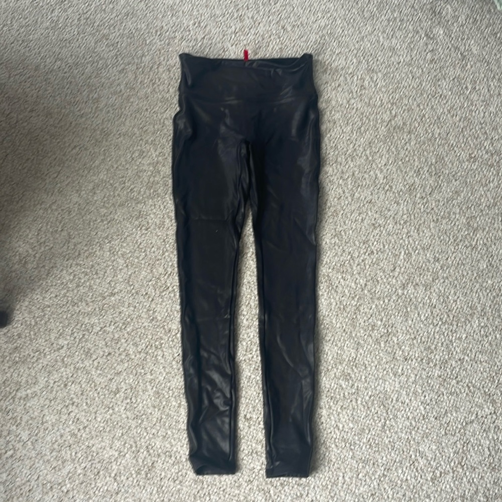 Spanx faux leather leggings size small